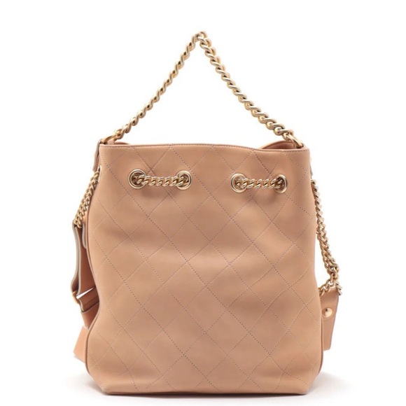 Chanel Matelasse Drawstring Chain Two-Way Shoulder Bag in Beige - Picture 2 of 7